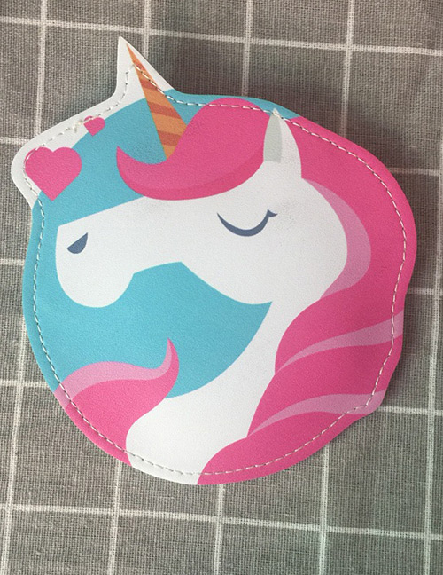 Fashion Pink Unicorn Shape Decorated Wallet