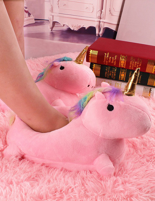 Fashion Pink Unicorn Shape Decorated Shoes