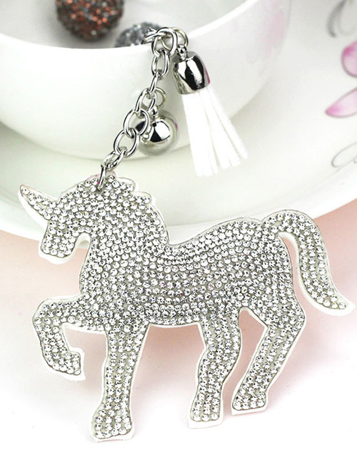 Lovely Silver Color Unicorn&tassel Decorated Ornaments