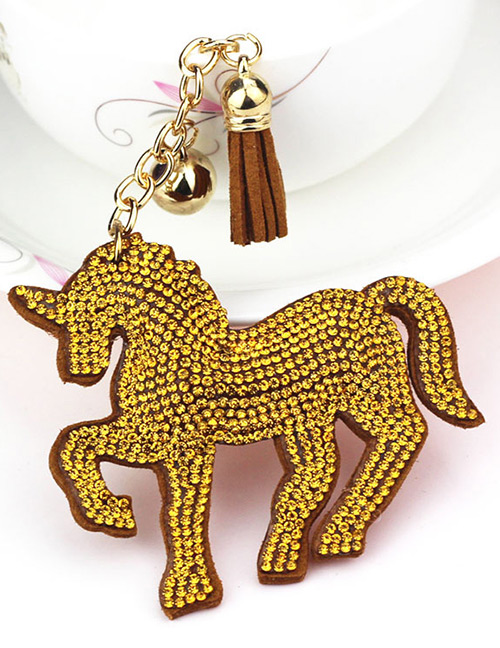 Lovely Gold Color Unicorn&tassel Decorated Ornaments