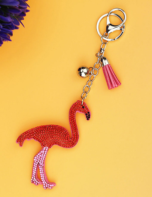 Lovely Red+pink Flamingo&tassel Decorated Ornaments