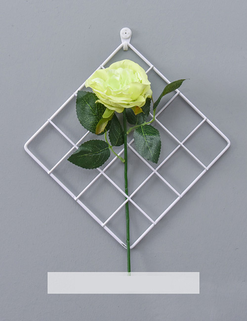 Fashion White+light Yellow Grid Shape Design Pure Color Ornament(with Rose)