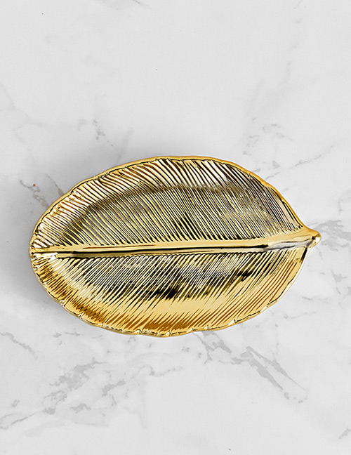 Fashion Gold Color Leaf Shape Design Simple Tray