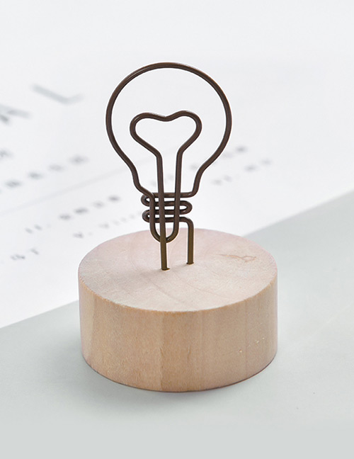 Fashion Brown Bulb Shape Decorated Business Card Holder