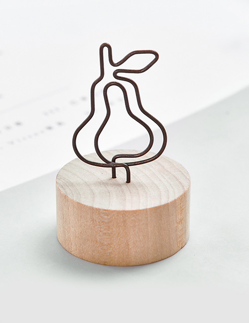 Fashion Brown Pear Shape Decorated Business Card Holder