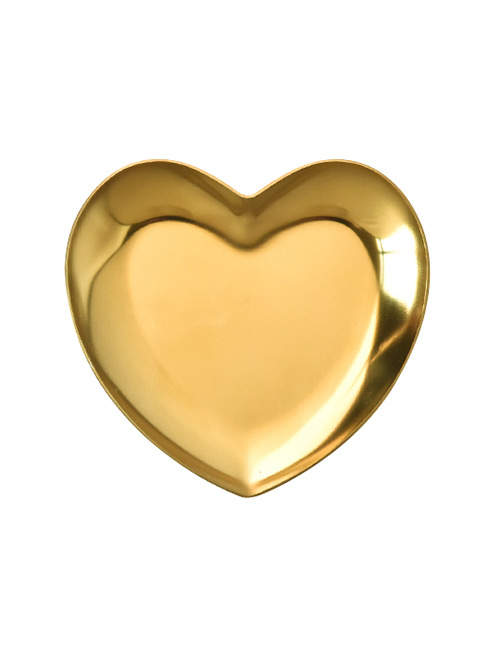 Luxury Gold Color Heart Shape Decorated Storage Tray