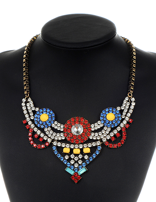 Fashion Multi-color Round Shape Decorated Necklace