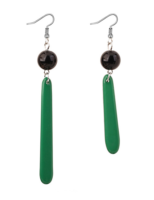 Vintage Green Color-matching Decorated Earrings