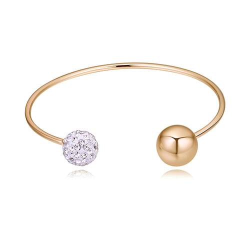 Personality Gold Color Balls Shape Design Opening Bracelet