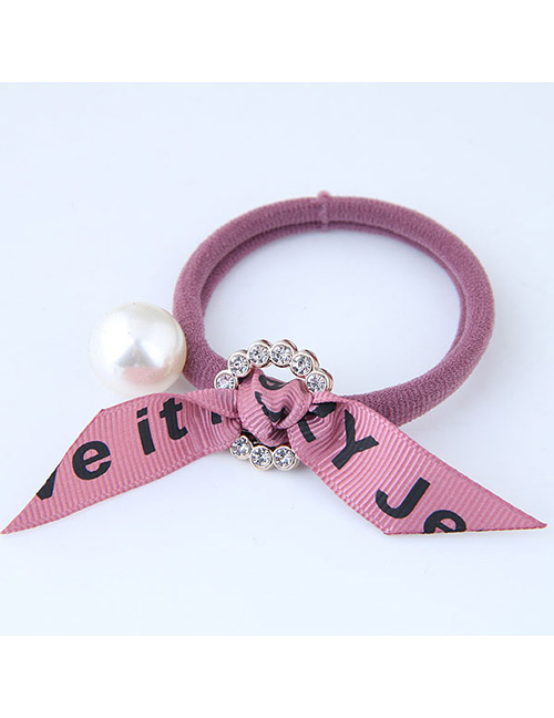 Sweet Pink Pearls&diamond Decorated Hair Band