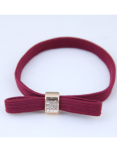 Sweet Red Bowknot Shape Design Hair Band