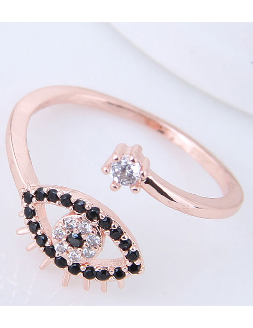 Fashion Gold Color Eye Shape Decorated Ring