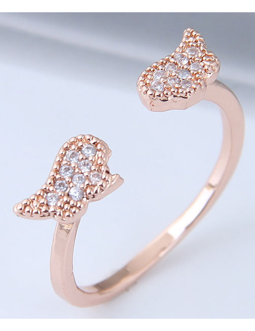 Fashion Gold Color Wing Shape Decorated Ring