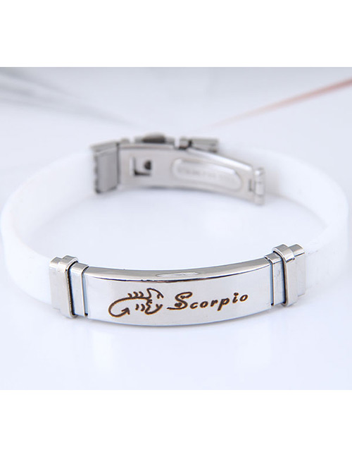 Fashion White Scorpio Shape Pattern Decorated Bracelet