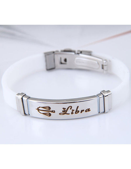 Fashion White Libra Shape Pattern Decorated Bracelet