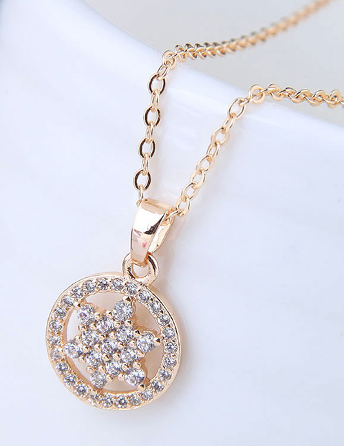 Elegant Gold Color Meteor Pendant Decorated Necklace