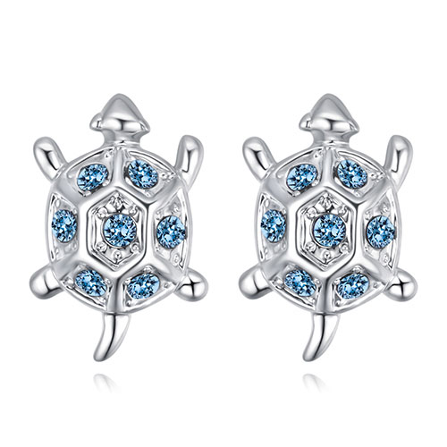 Fashion Blue Tortoise Shape Decorated Earrings