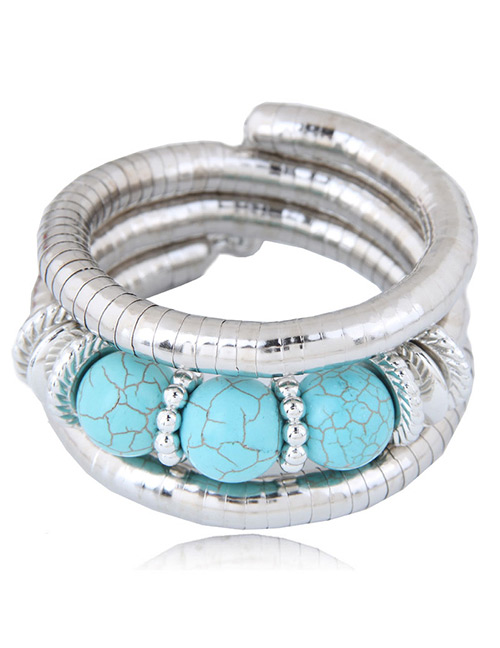 Fashion Blue Round Shape Decorated Bracelet