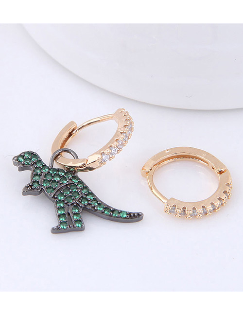 Fashion Green Dinosaur Shape Decorated Earrings