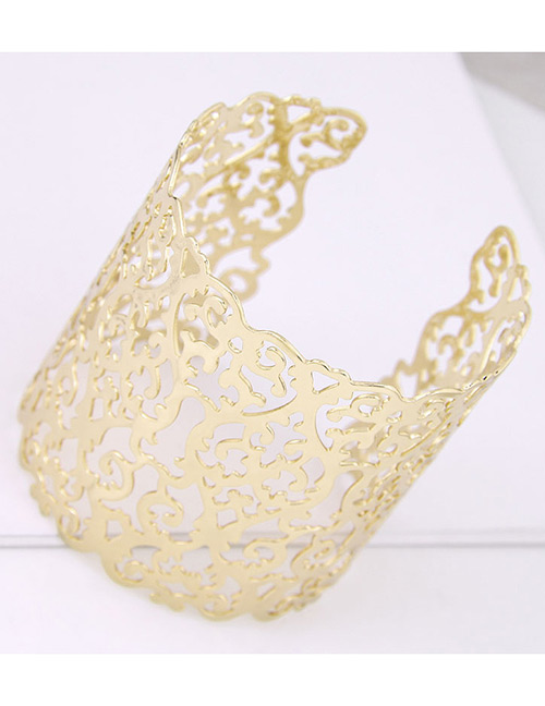Fashion Gold Color Hollow Out Design Opening Bracelet