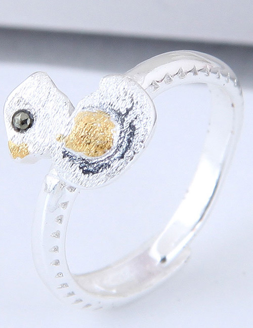 Fashion Silver Color Duck Shape Decorated Ring