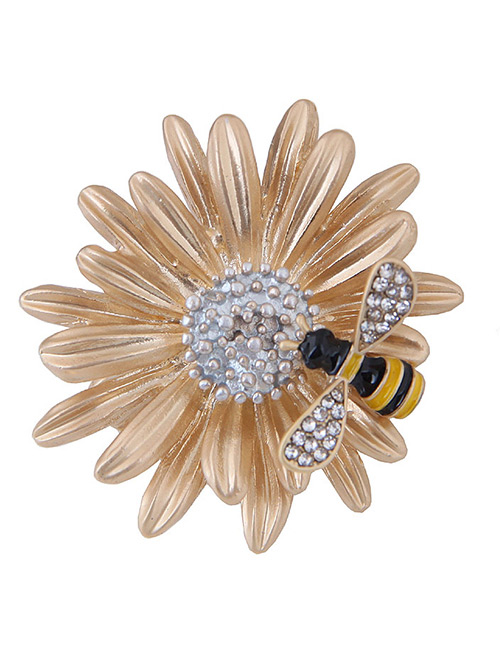 Elegant Gold Color Bee&flower Shape Decorated Brooch