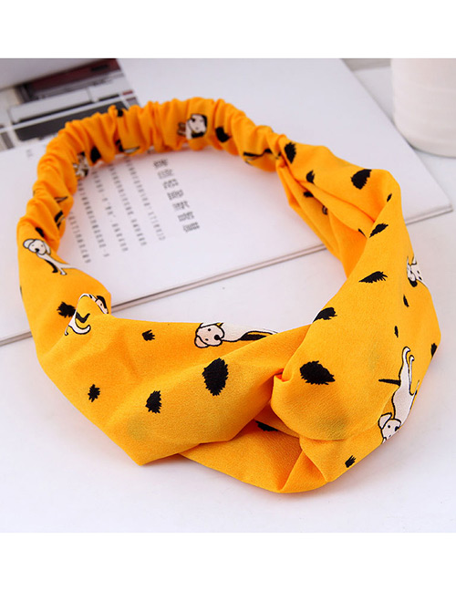 Fashion Yellow Dogs Pattern Decorated Hairband