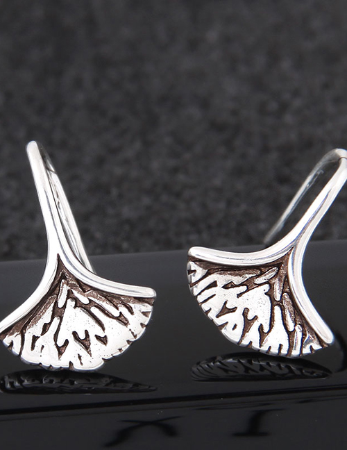 Fashion Silver Color Sector Shape Decorated Earrings