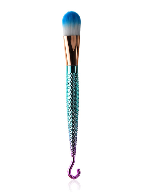 Fashion Blue Hooks Shape Decorated Makeup Brush