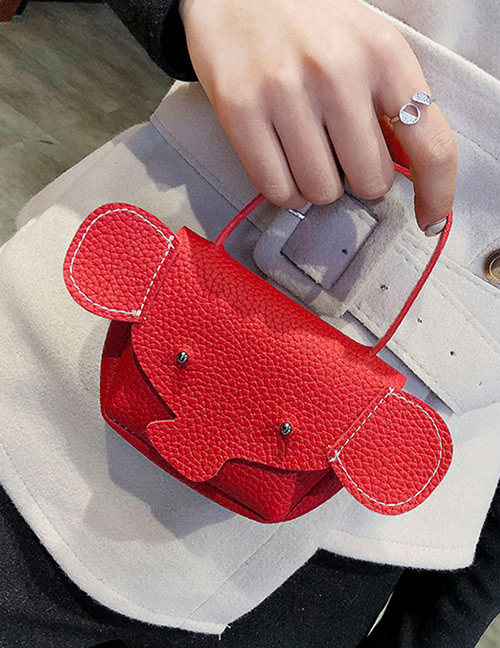 Fashion Red Elephant Shape Decorated Wallet