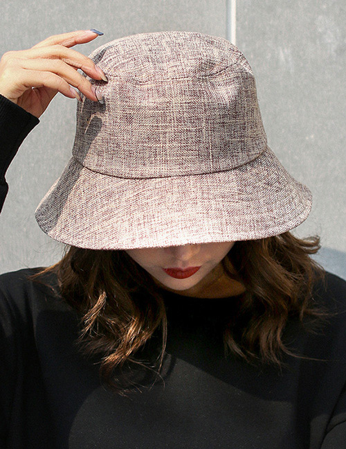 Trendy Khaki Pure Color Decorated Fishman Sunshade Hat