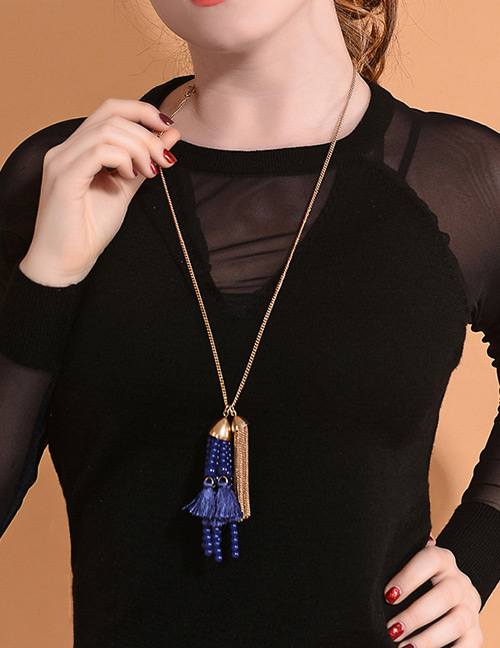 Fashion Necklace Tassel Decorated Earrings