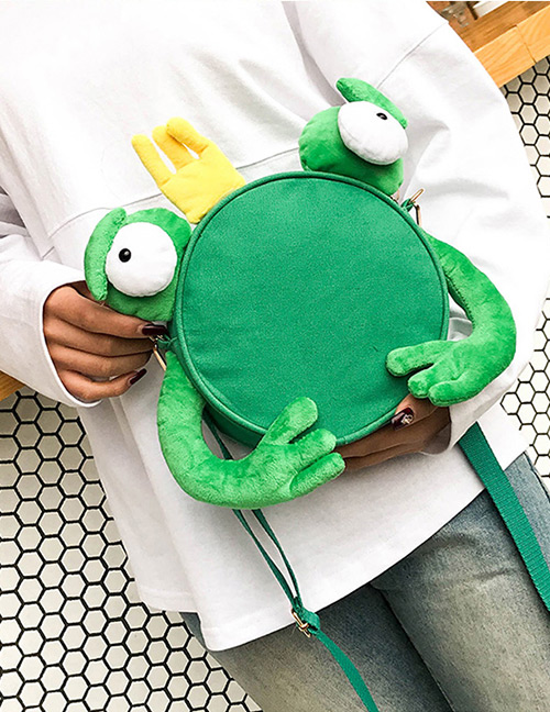 Fashion Green Frog Shape Decorated Backpack(s)
