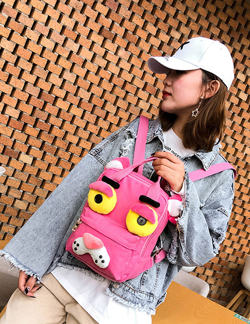 Fashion Pink Cartoon Shape Decorated Backpack(m)