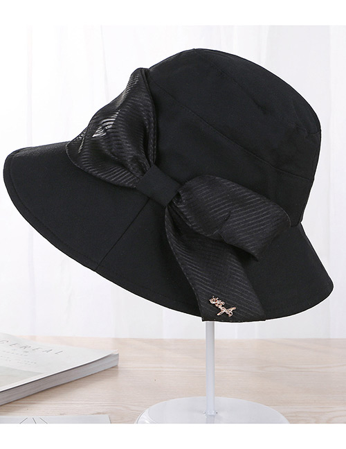 Fashion Black Bowknot Shape Decorated Hat