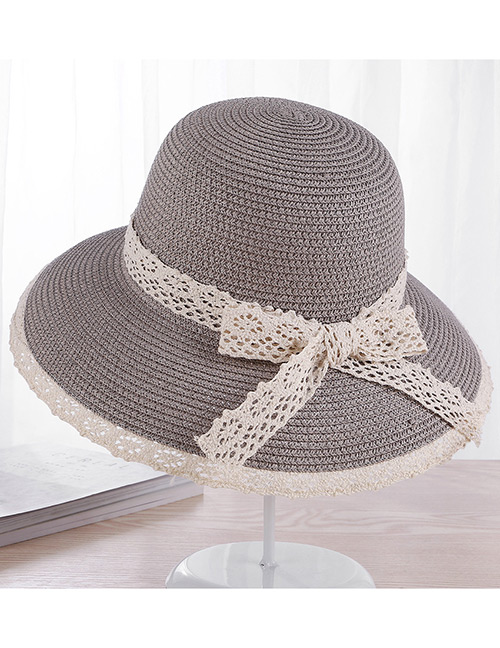 Fashion Gray Bowknot Shape Decorated Hat