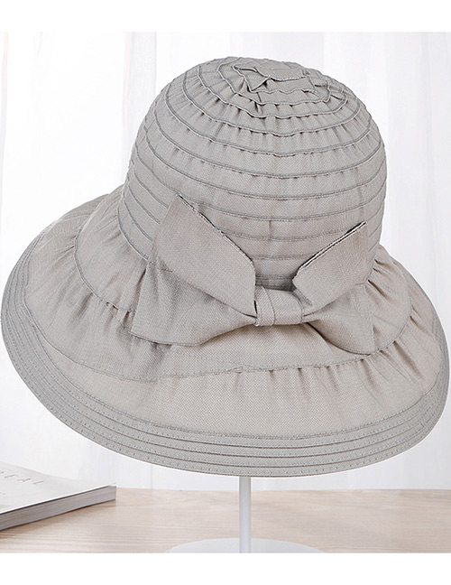 Fashion Gray Bowknot Shape Decorated Hat