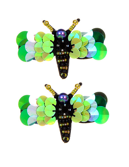 Fashion Green Bee Shape Decorated Earrings