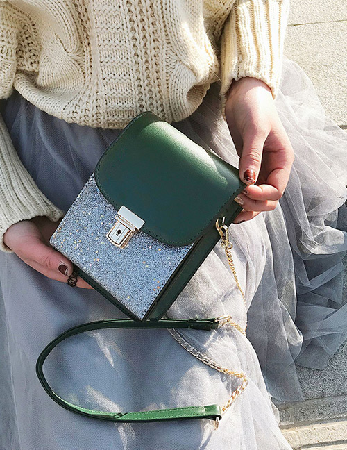 Fashion Green Star Shape Pattern Decorated Bag