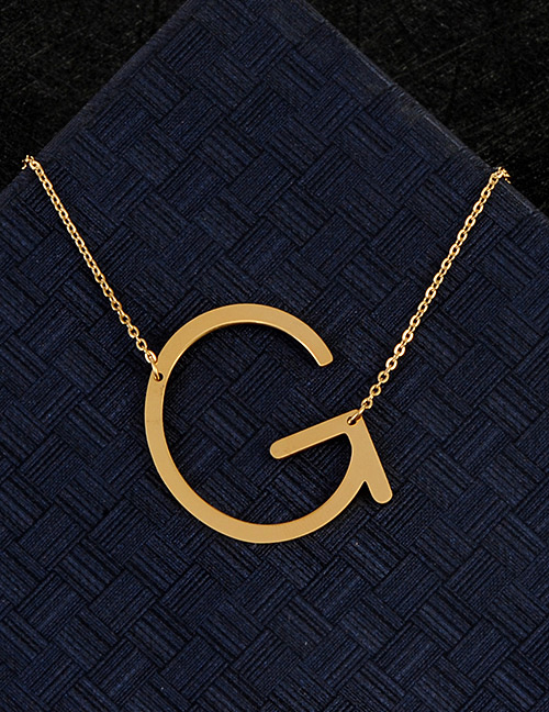 Fashion Gold Color G Letter Shape Decorated Necklace