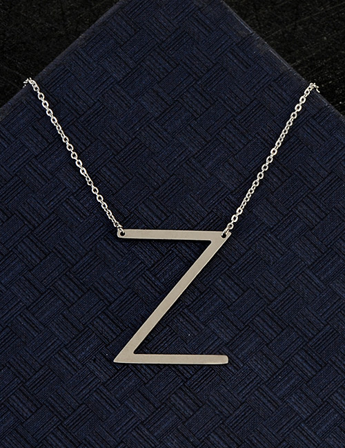 Fashion Silver Color Z Letter Shape Decorated Necklace