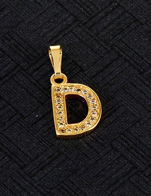 Fashion Gold Color D Letter Shape Design Pendant
