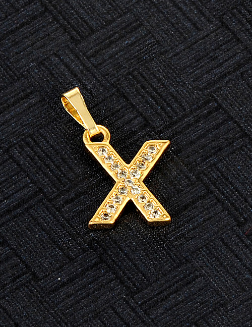 Fashion Gold Color X Letter Shape Design Pendant
