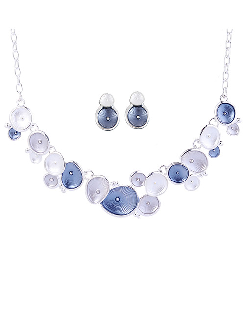 Fashion Blue Round Shape Decorated Multi-color Jewelry Sets