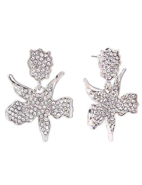 Fashion Silver Color Starfish Shape Decorated Earrings