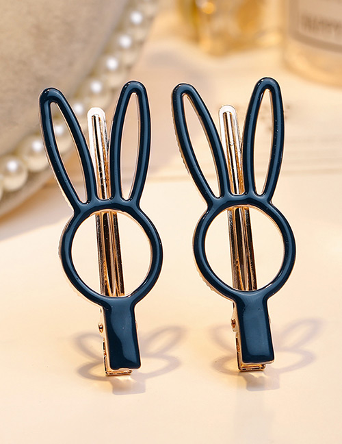 Fashion Navy Rabbit Shape Decorated Hair Clip