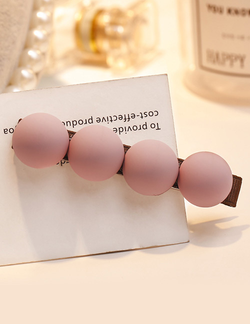 Fashion Pink Ball Shape Decorated Hair Clip