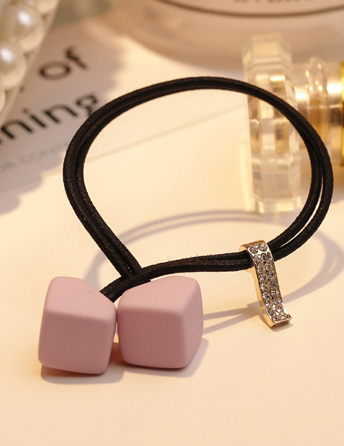Fashion Pink Square Shape Decorated Hair Band