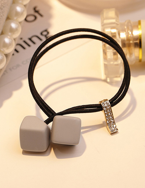 Fashion Gray Square Shape Decorated Hair Band