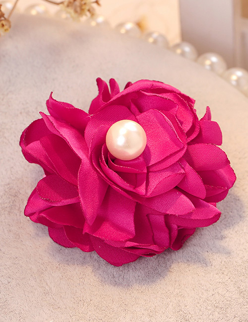 Fashion Plum Red Flower Shape Decorated Hair Clip